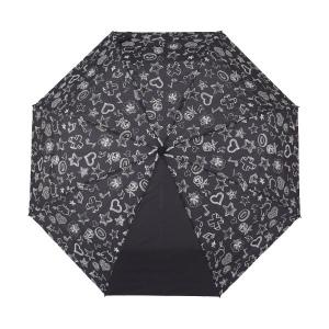 AM254744 - Parapluie pliable en polyester pongée 190T - motifs changeants avec housse incluse_0