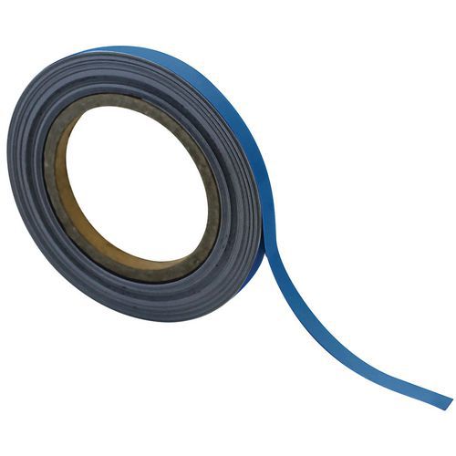 BANDE MAGNÉTIQUE EFFAÇABLE 10MM X 10M BLEU - MANUTAN