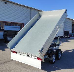 Benne 306x170cm - 2000 kg PTC - 2 essieux - Pompe électrique K1, rampes, béquille - Promo stock_0