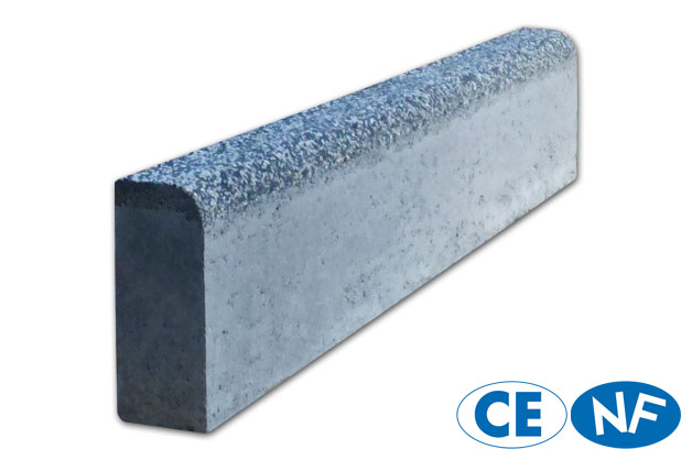 Bordures granitées SEPA pour parc de stationnement - CE, NF, U+DH - 100x20x8 cm_0