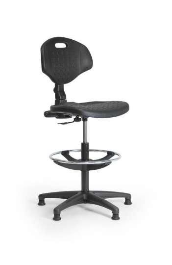 Chaise d'atelier en polyuréthane - mécanisme contact permanent - vérin haut - repose-pieds - STYLCPVHRPP_0