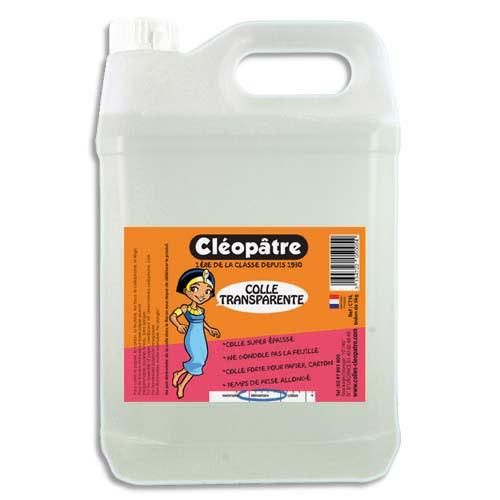 Cleopatre colle synthétique transparente / flacon de colle transparente 5 litre_0
