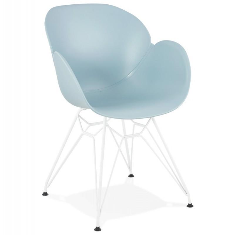 FAUTEUIL DESIGN CALYPSO 85CM BLEU - PARIS PRIX_0