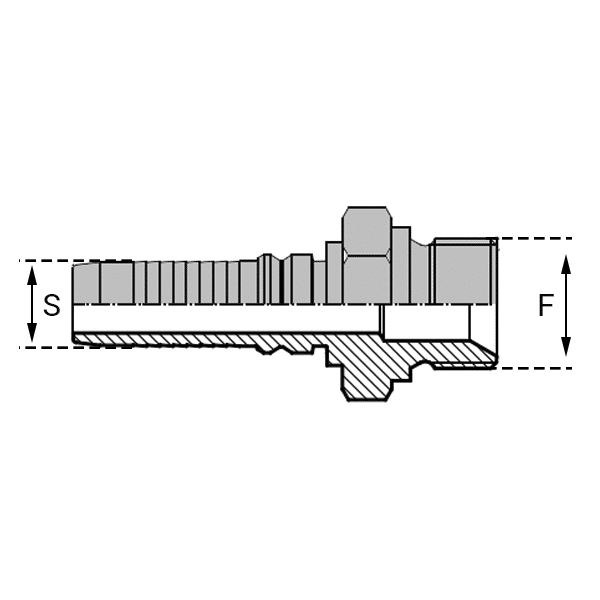 Mâle -AGR-IN - Cône 60° - Filetage Withworth - 16 , 1