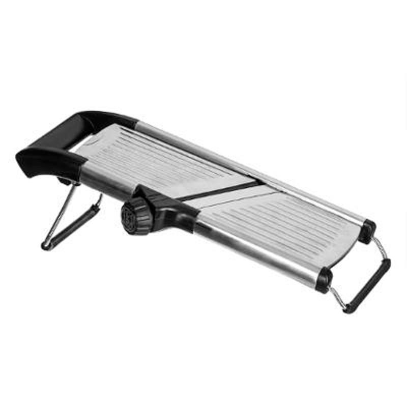 Mandoline ajustable inox 42 cm - Argent - Paris Prix - Tranches de 1 à 9 mm et julienne de 4,5 à 9 mm_0