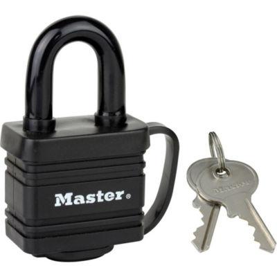 MASTER LOCK Cadenas à clé - 40 mm avec couverture thermoplastique_0