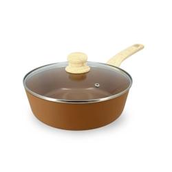 Menastyl - Sauteuse 24cm Colorama Noisette - En Aluminium - Revetement Antiadhesif En Ceramique - 3256391017975_0
