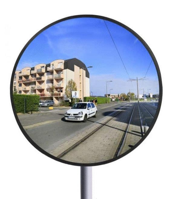 Miroir rond JPAG 600mm - Surveillance sur voies privées - SOCOMIX - Fixation murale ou sur poteaux_0