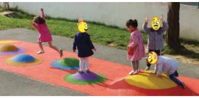 Module de sols à fixer pour jeunes enfants - Copas - 3 tailles et hauteurs disponibles, recouvert de caoutchouc EPDM_0