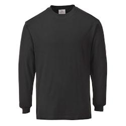 Portwest - Tee-shirt résistant à la flamme manches longues antistatique Noir Taille M - M noir plastique 5036108245499_0