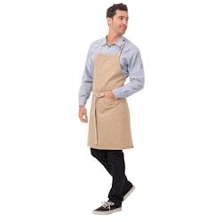 Tablier bavette Chef Works Urban Austin Denim beige - BB007_0