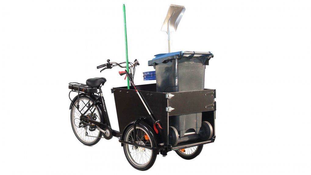 Triporteur pour collecte des déchets - amsterdam air - permet de transporter jusqu'à 100 kg de déchets dans le coffre avant_0