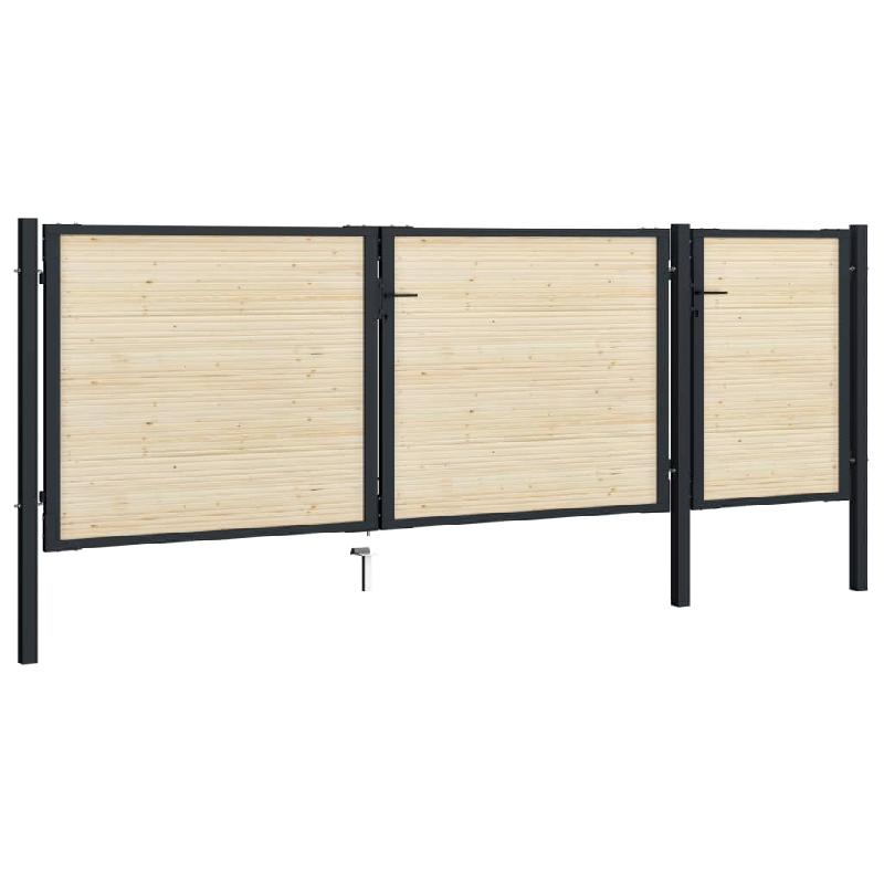 Vidaxl lattes de clôture 48 pcs bois massif d'épicéa 146548_0