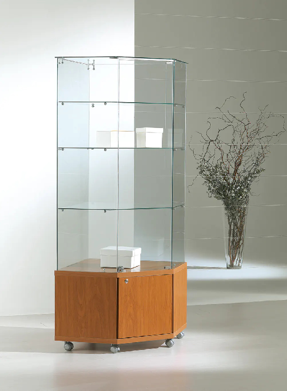 Vitrine haute d'angle 7/18mva - cerisier_0