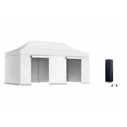 Xptent Pack Tente Pliante 3X6 Structure Acier 32mm Toit 380g/m² Blanc qualité Pro - blanc acier PTP3030036BU_0