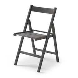 Yelloo - Chaise LIBRO couleur GRIS Pliable Gain de place Bois de hêtre massif - gris Bois massif 948_0