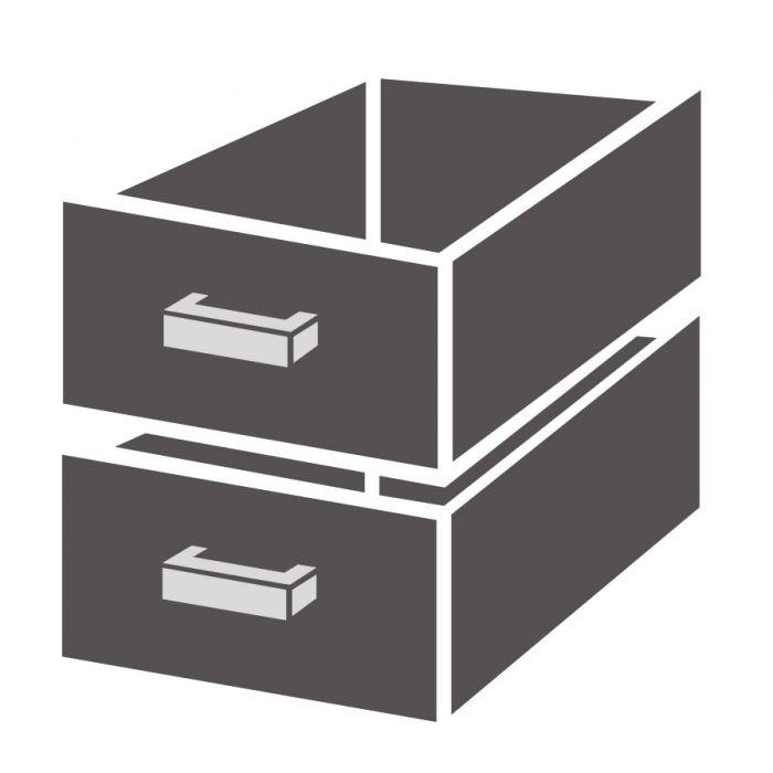 CS bloc de 2 tiroirs 600 mm (h) - Standard Line - Référence 7451.0195_0