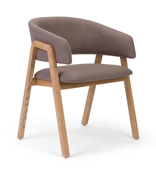 Fauteuils en bois tapissés pour intérieur - kai_0