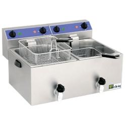 Friteuse de table électrique avec vidange - 2 x 8 litres - 6,5 w - 230 Volts - FESF99VC_0
