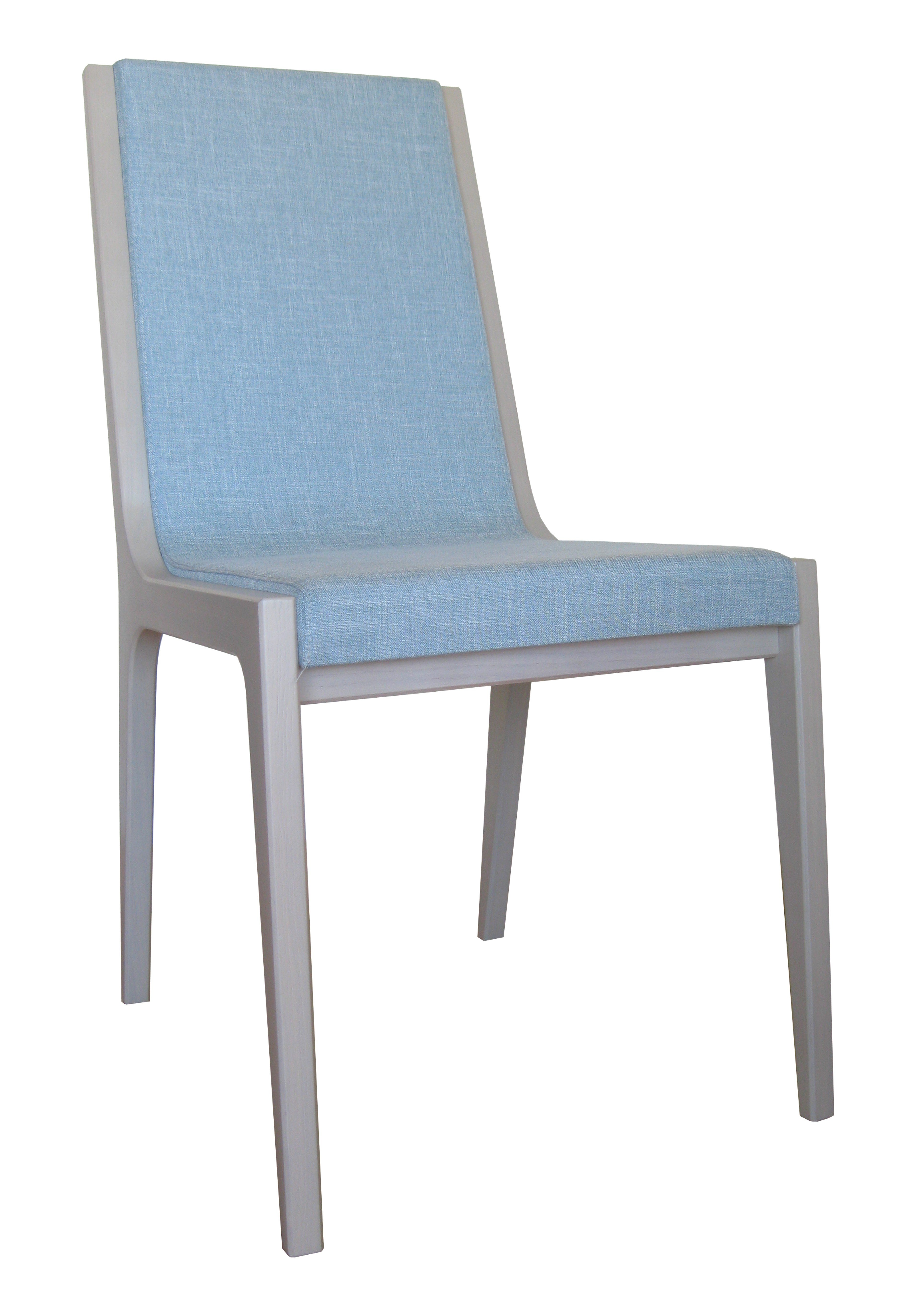 Lot de 2 chaises seven en chene massif - gris et bleu_0