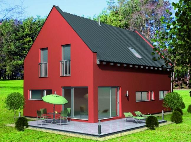Maison à ossature en bois moderne à étage - 142,01 m² habitables - 6 pièces - toit double pente_0