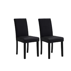 METRO PROFESSIONAL Chaise de restaurant rembourrée Baja, set de 2, bois/simili cuir, gris foncé - gris plastique 24003_0