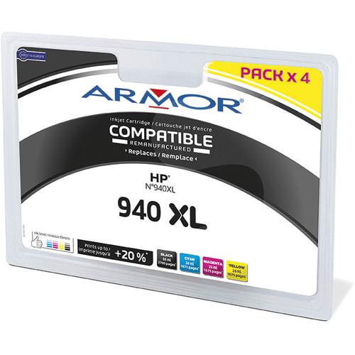 Owa pack de 4 cartouches compatibles jet d'encre cl hp 940xl k10321ow_0