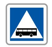 Panneau de signalisation indication: Traversée de voie réservée aux transports en commun - C20b_0
