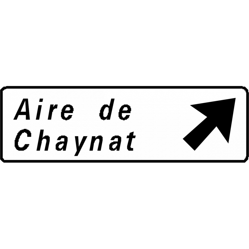 Panneau directionnel D32a - Aire sur route - WP Signalisation - résine thermoplastique recyclable_0