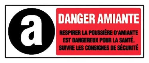 Vinyle adhésif rectangulaire 330 x 120mm ''danger amiante'' - NOVAP - 4034355 - 535456_0