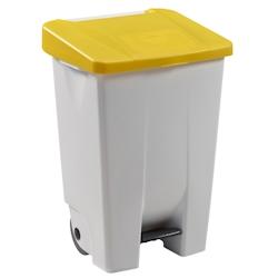 Rossignol - Poubelle mobile à pédale 80L MOBILY - jaune - jaune plastique 59188_0
