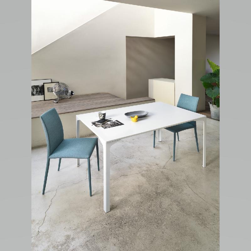 Table rectangle en métal ARMANDO - acier laqué - MIDJ - design minimaliste - 2 dimensions et coloris_0