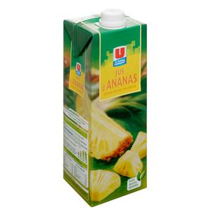 U JUS À BASE DE CONCENTRÉ ANANAS BRIQUE 1 LITRE_0