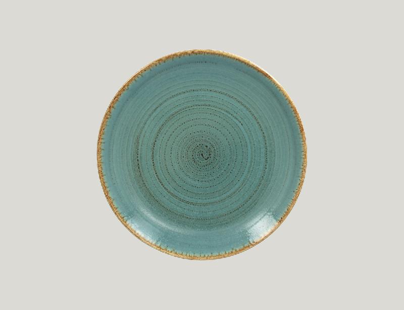 ASSIETTE COUPE PLATE ROND BLEU PORCELAINE Ø 24 CM TWIRL RAK