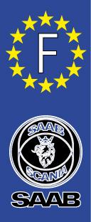 2 sticker saab pour plaque_0