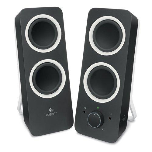 LOGITECH Z200 - Enceintes PC 10 Watts - Son stéréo riche avec réglage des graves et entrée casque/AUX_0