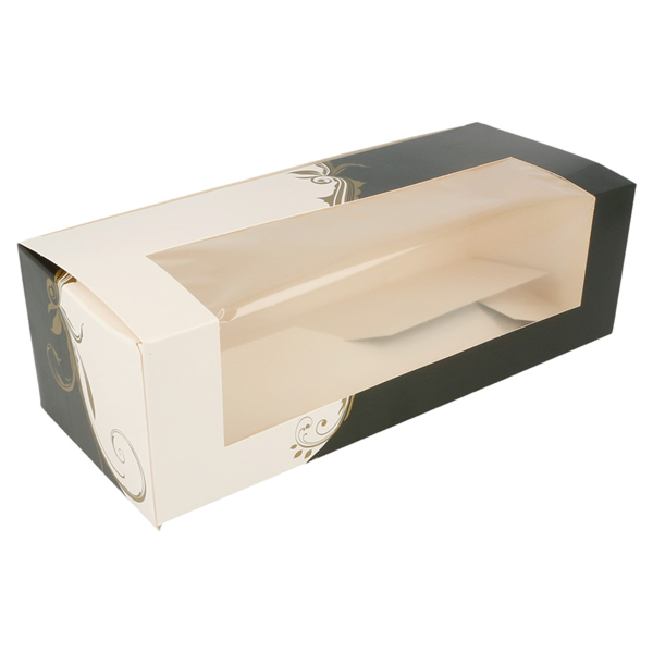 50 Boites pour bûches en carton blanc avec fenêtre impression passe-partout - BTBCHCTFBC-GP03/PP_0