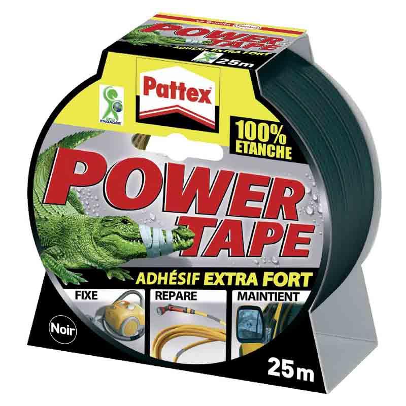 Adhésif super puissant Power Tape noir - 50 mm x 25 m - 3 couches, polyester, ultra résistant et étanche - Pattex_0