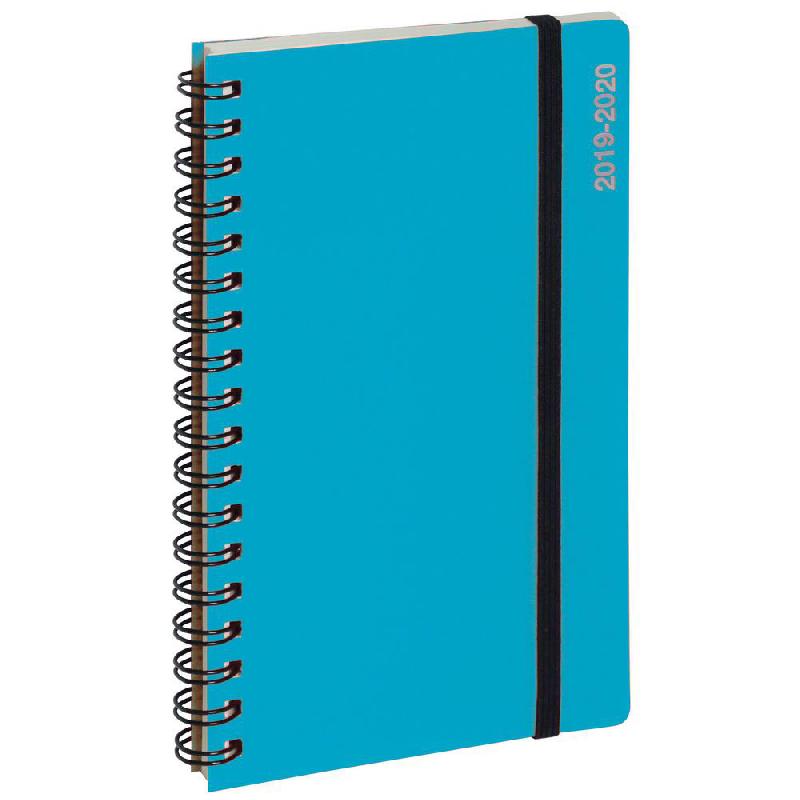 AGENDA SEMAINIER DE POCHE A SPIRALE EXACOMPTA 16 W - 9 X 16 CM - BLEU - SEPTEMBRE 2023 A DECEMBRE 2024