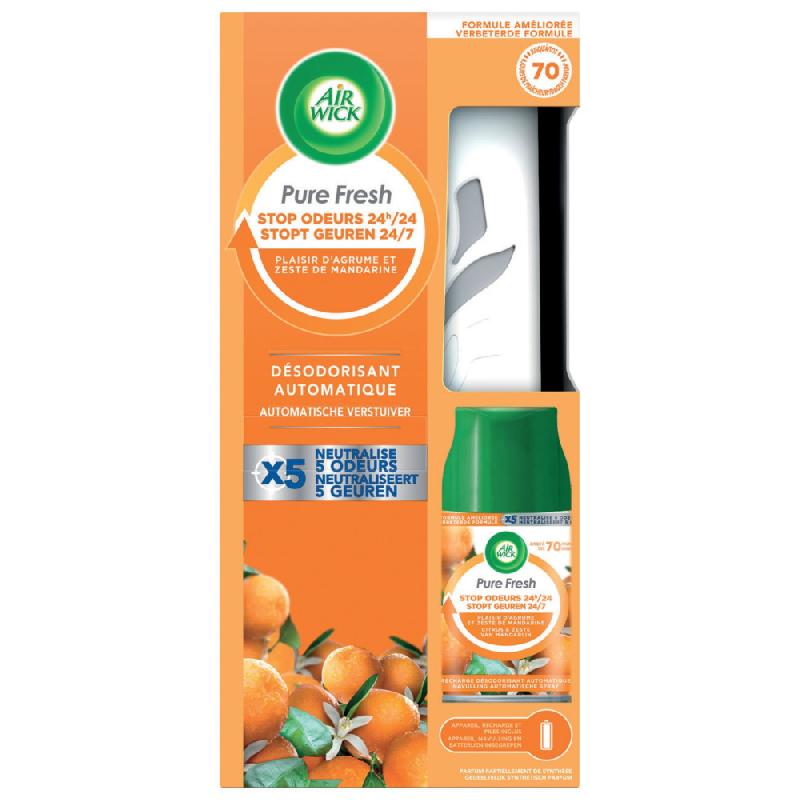 Air Wick Diffuseur automatique Pure Fresh + 1 recharge parfum Mandarine_0