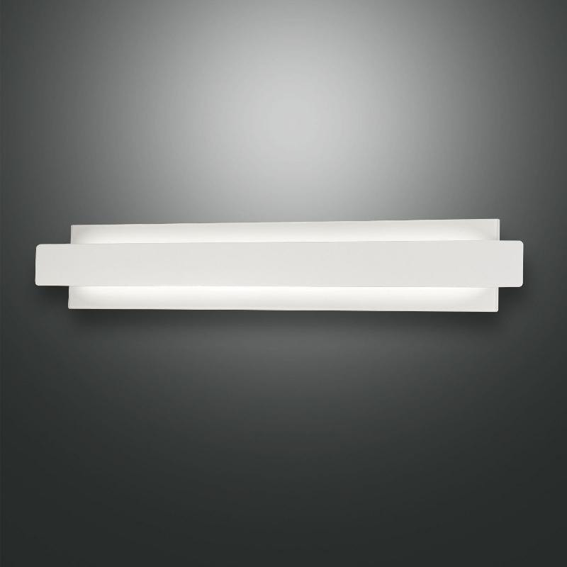 FABAS LUCE APPLIQUE LED REGOLO AVEC DEVANT EN MÉTAL BLANC