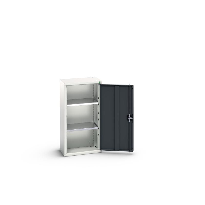 Armoire à porte Verso - Réf : 16926014 - 2 tablettes réglables en acier galvanisé - 525x350x1000 mm_0