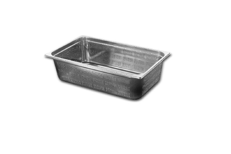 Bac GN 1/1 perforé en inox 18% - Hauteur 100 mm - Marque Comas_0