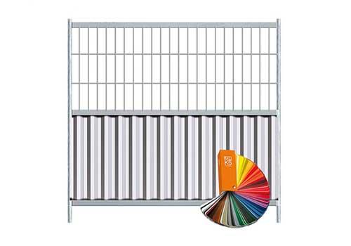 Barrière semi-bardée 2m*2m - Prépeinte - Acier galvanisé - Tôle sécurisée et renforcée_0