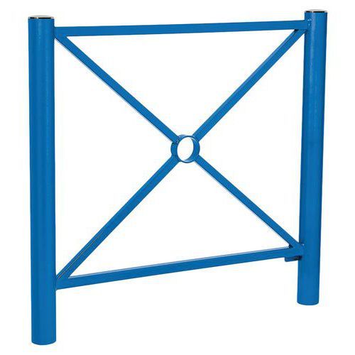 BARRIÈRE PROVINCE SIMPLE CROIX 1.07 M INOX - ZINC BLEU 5010 - PROCITY