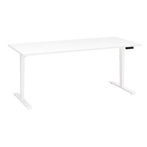 BUREAU RÉGLABLE EN HAUTEUR ÉLECTRIQUE BLANC ECLA ERGO PREMIUM 180 X 80 CM PIEDS BLANC