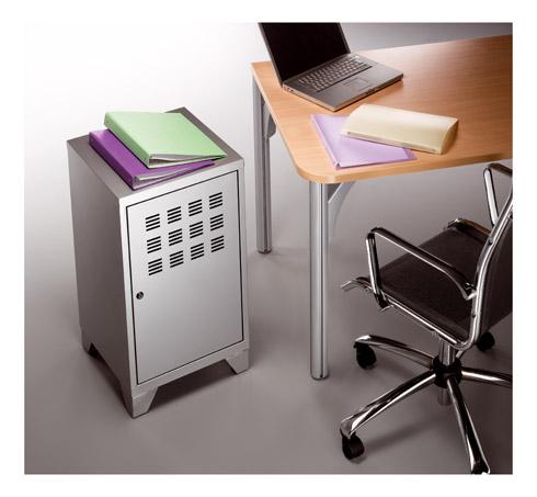 CAISSON COLOR HAUTEUR DE BUREAU 74 CM ALUMINIUM