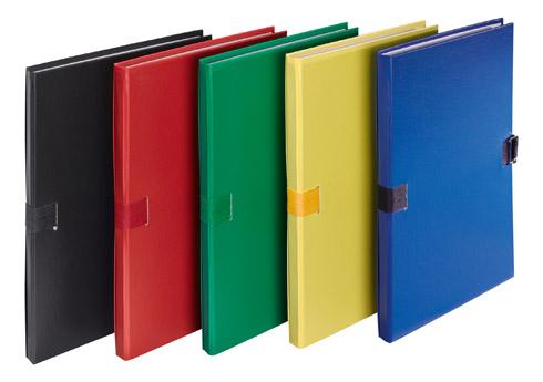 LOT DE 10 - CHEMISE EXTENSIBLE À RABAT EXACOMPTA À BOUCLE DOS 13 CM COULEURS ASSORTIES