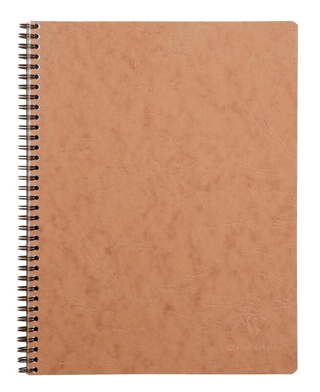 Clairefontaine Lot de 5 Cahier Age Bag A4+, 160p./80 feuilles perforées 4 trous 90 g/m² reliure intégrale, couv. Coloris tabac, ligné - 3329680782561_0