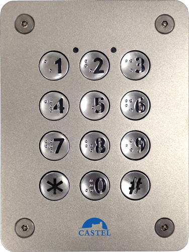 Clavier à code Wiegand avec touches braille - Anti-vandale - REF: 330.0100_0